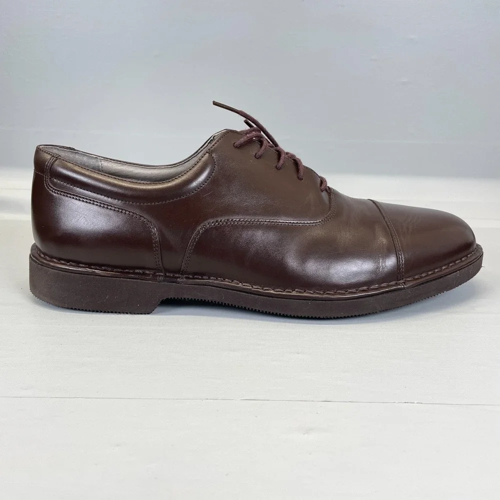 DresSports By Rockport Oxford Shoes Mens Size 10 Wide Brown Leather Dress